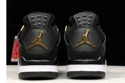 Hyperoad AIR METALLIC JORDAN BLACK “ROYALTY” 4 MENS GOLD-WHITE 1203